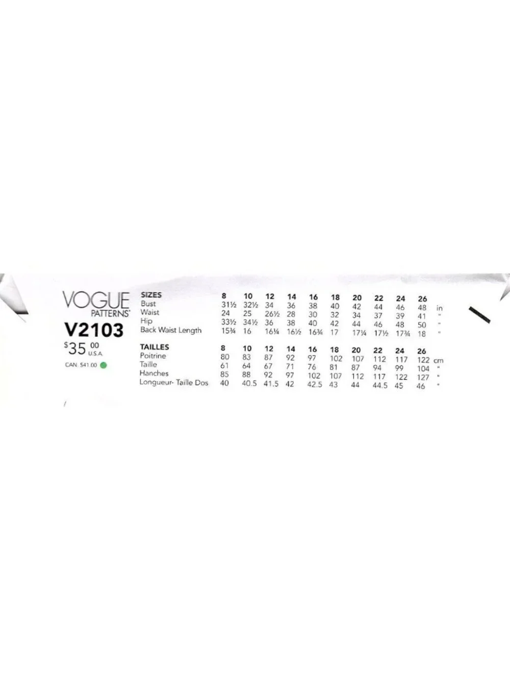 Vogue V2103 Misses 18 to 26 Halter Dress Uncut Sewing Pattern With Two Lengths